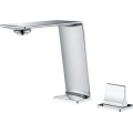 Tuas tunggal chrome finish basin mixer ketukan